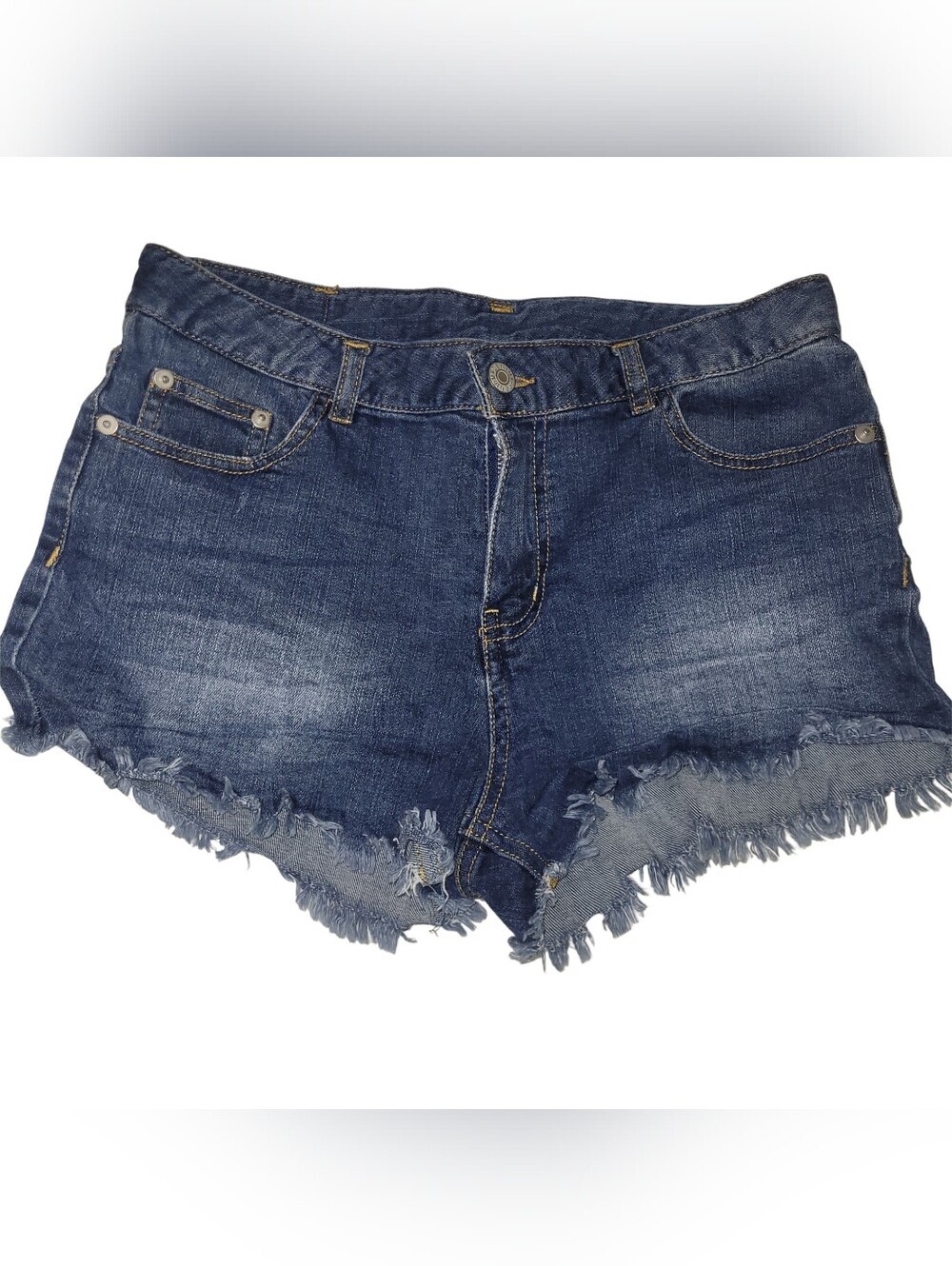 Love Tree Women’s Blue Denim Rough Edge Shorts Size M